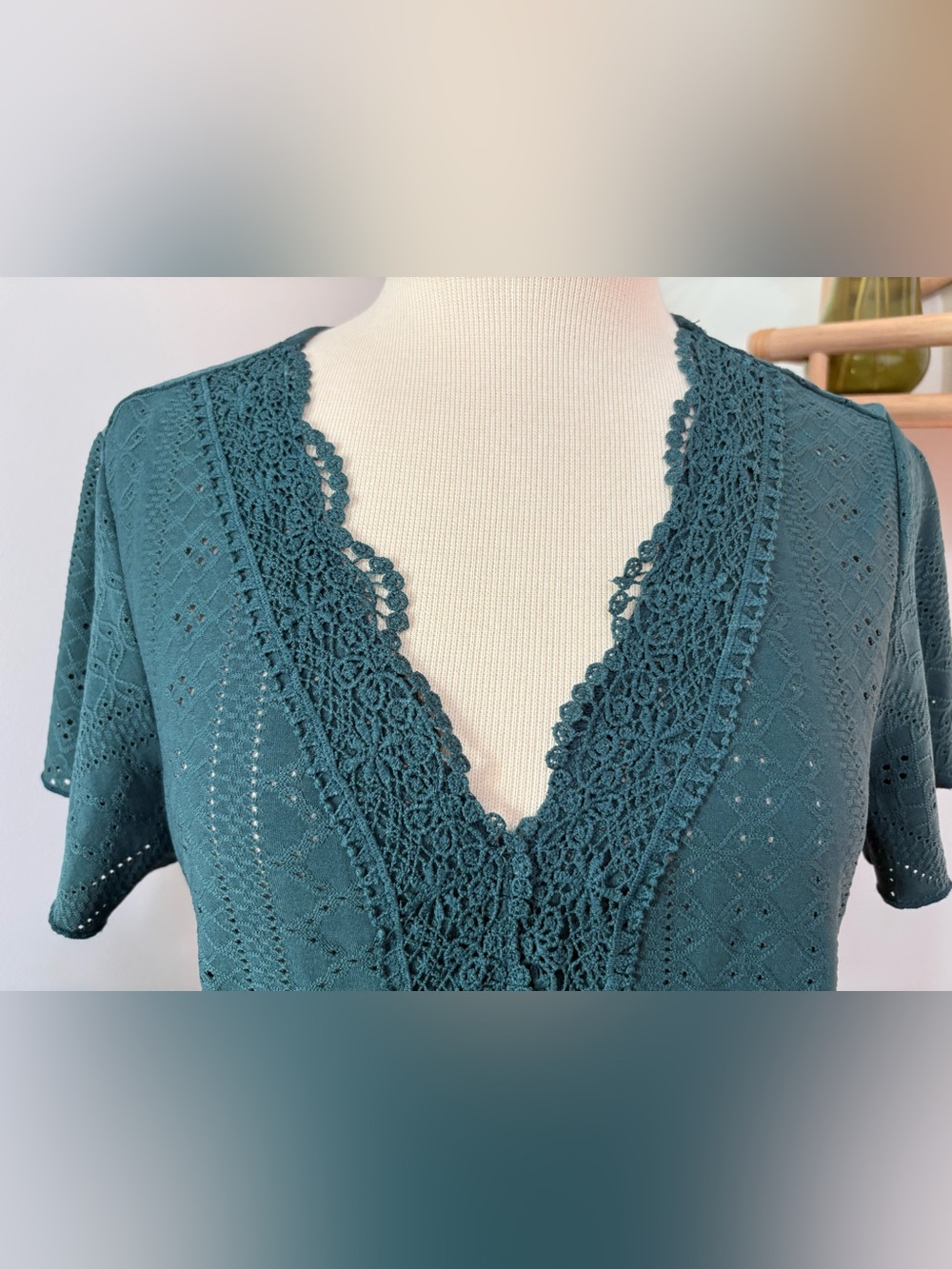 Lacey V-Neck Top - Picture 2 of 10
